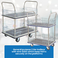 Multi-Purpose 2 Tier Cage Trolleys