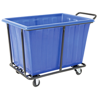 280L Plastic Tub Trolley - Blue