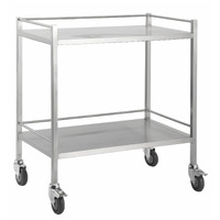 Stainless Steel Instrument Trolley (With Rails)