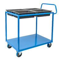 2 Tier Steel Tub Trolley Kit (supplied with 4x No. 4D Black Tubs)