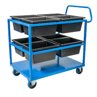 3 Tier Steel Tub Trolley Kit (Supplied with 8x No. 4D Black Tubs)