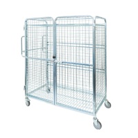 Lockable Cage Trolley with Doors and Roof