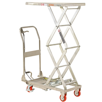 Stainless Steel Scissor Lift Trolley - 100kg Capacity
