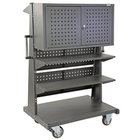 Pegboard Trolley With Storage Cabinet