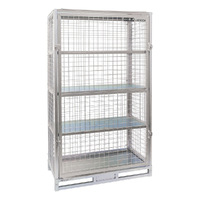 Mesh Storage Cage With Removable Shelves